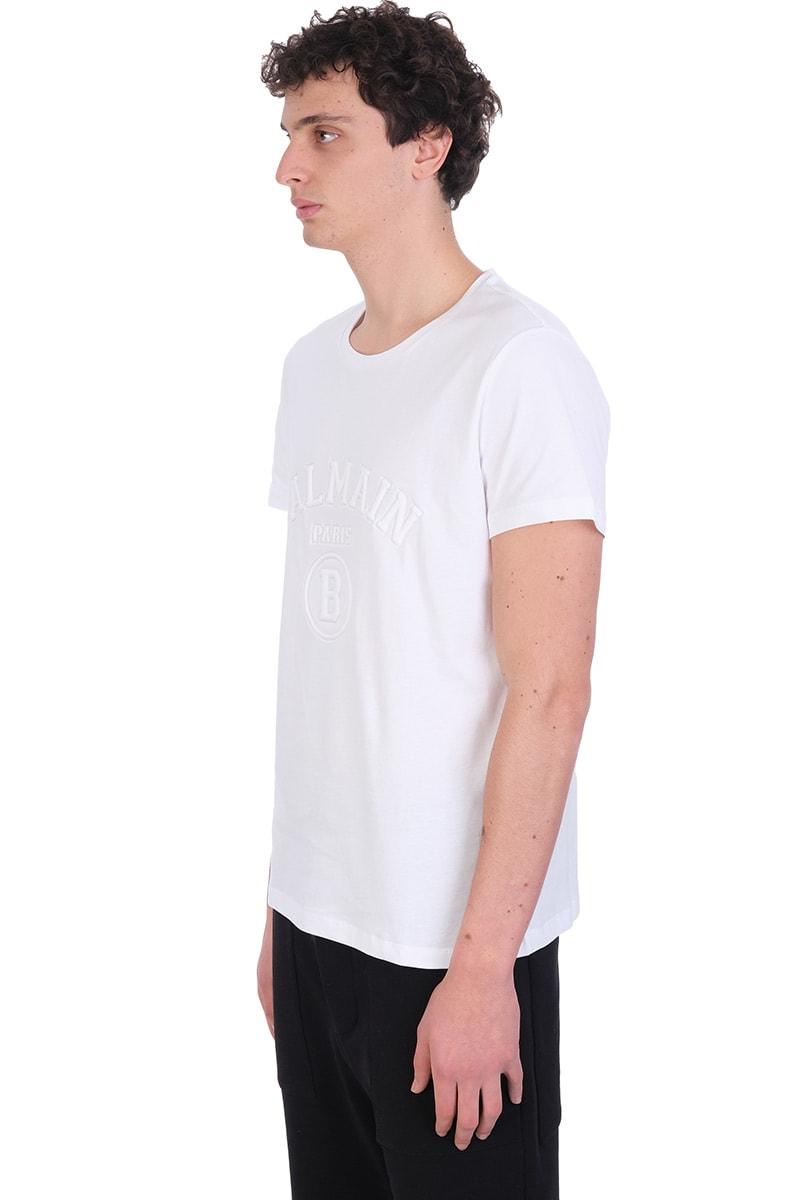 Balmain T-shirt In White Cotton - Men - Piano Luigi