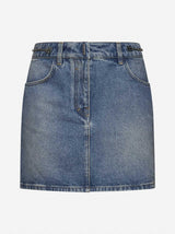 Givenchy 4g Chain Denim Miniskirt - Women - Piano Luigi