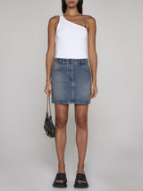 Givenchy 4g Chain Denim Miniskirt - Women - Piano Luigi