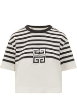 Givenchy 4g Cotton Striped Short T-shirt - Women - Piano Luigi