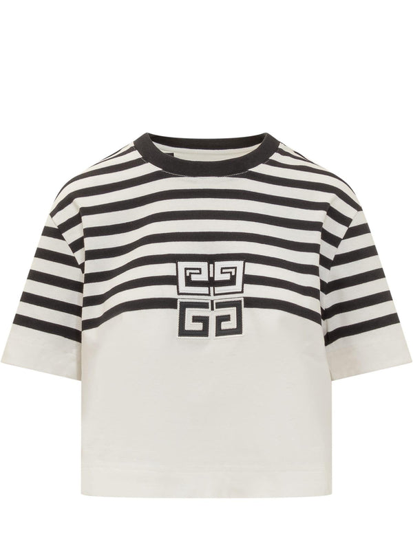 Givenchy 4g Cotton Striped Short T-shirt - Women - Piano Luigi