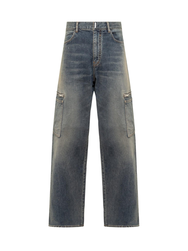 Givenchy 4g Denim Cargo Jeans - Men - Piano Luigi