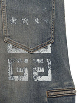 Givenchy 4g Denim Cargo Jeans - Men - Piano Luigi