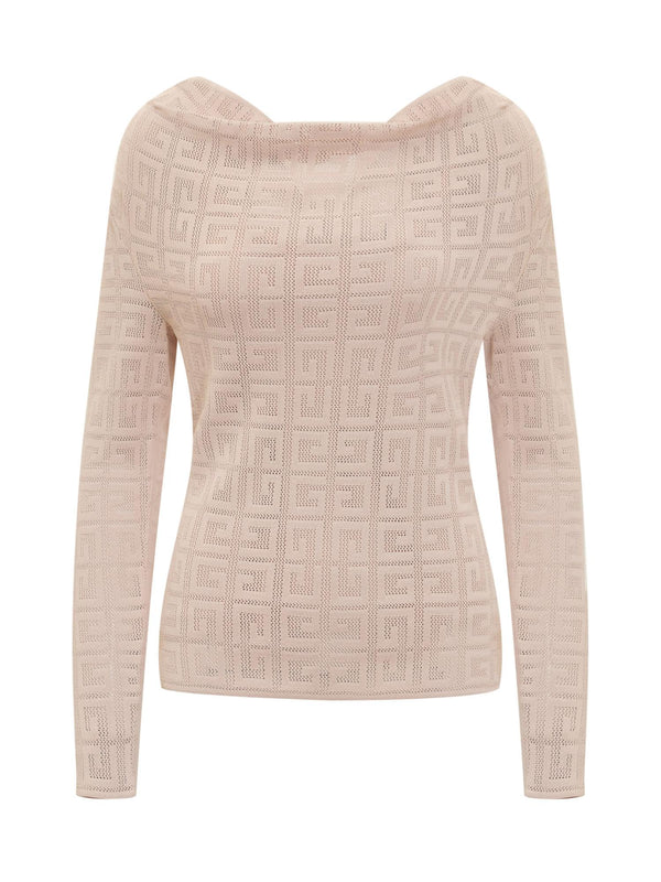 Givenchy 4g Draped Pullover In Jacquard - Women - Piano Luigi