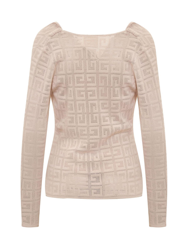 Givenchy 4g Draped Pullover In Jacquard - Women - Piano Luigi