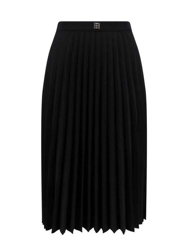 Givenchy 4g Plaque Pleated Midi Skirt - Women - Piano Luigi