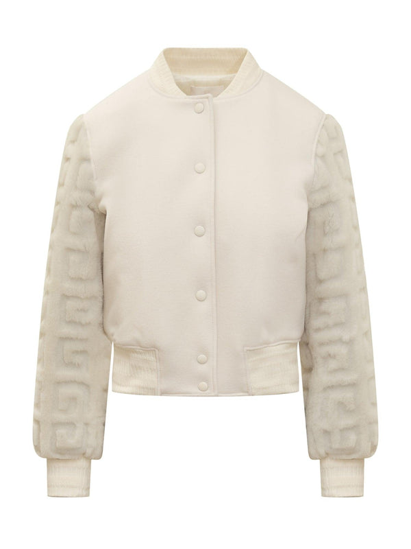 Givenchy 4g Wool And Fur Short Bomber Jacket - Women - Piano Luigi