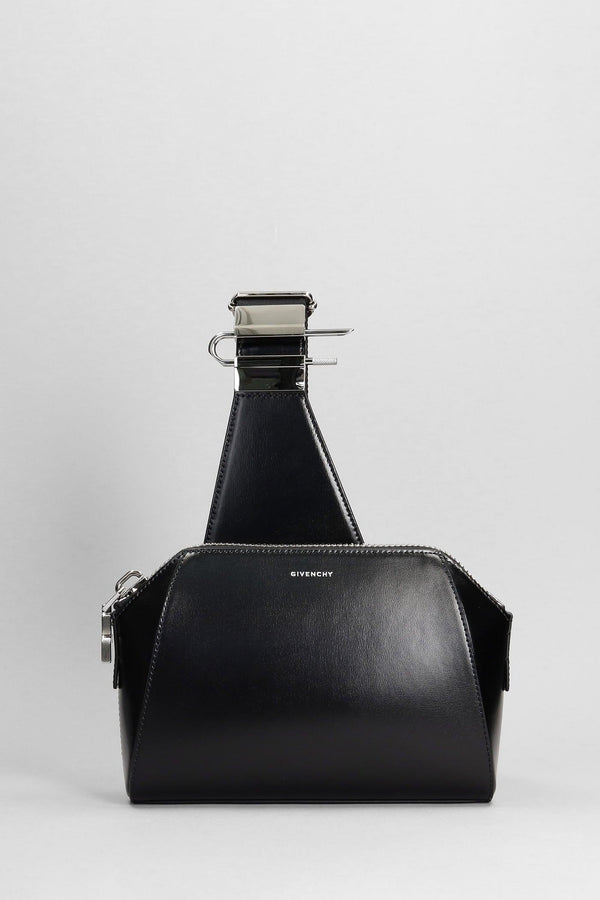 Givenchy Ant U Shoulder Bag In Black Leather - Men - Piano Luigi