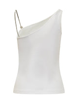 Givenchy Asymmetrical Cotton Top With Chain - Women - Piano Luigi