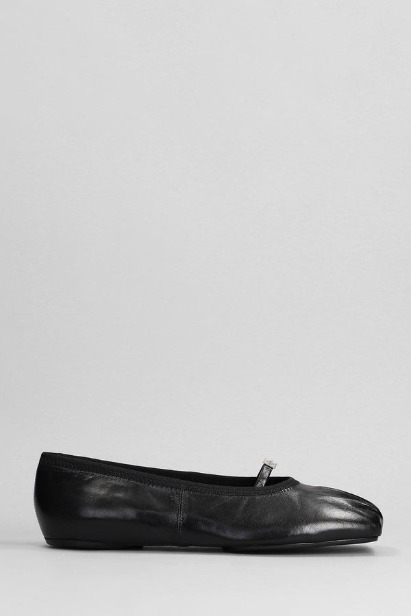 Givenchy Ballet Flats In Black Leather - Women - Piano Luigi