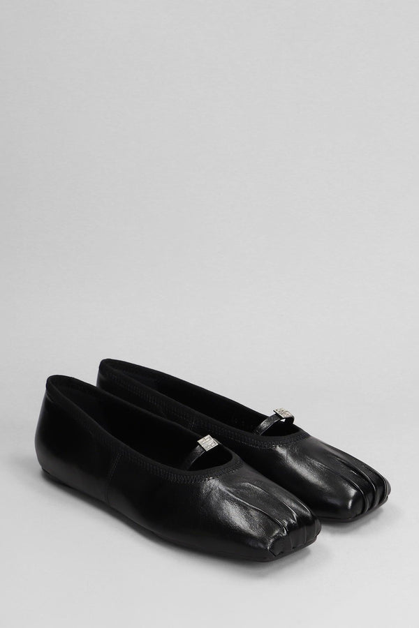 Givenchy Ballet Flats In Black Leather - Women - Piano Luigi