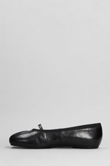 Givenchy Ballet Flats In Black Leather - Women - Piano Luigi