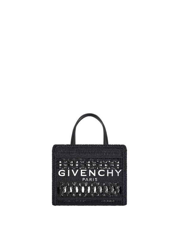 Givenchy Black Braided Raffia Mini G-tote Bag - Women - Piano Luigi