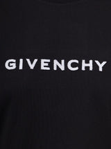 Givenchy Black T-shirt With Contrasting Lettering Print In Cotton Woman - Women - Piano Luigi