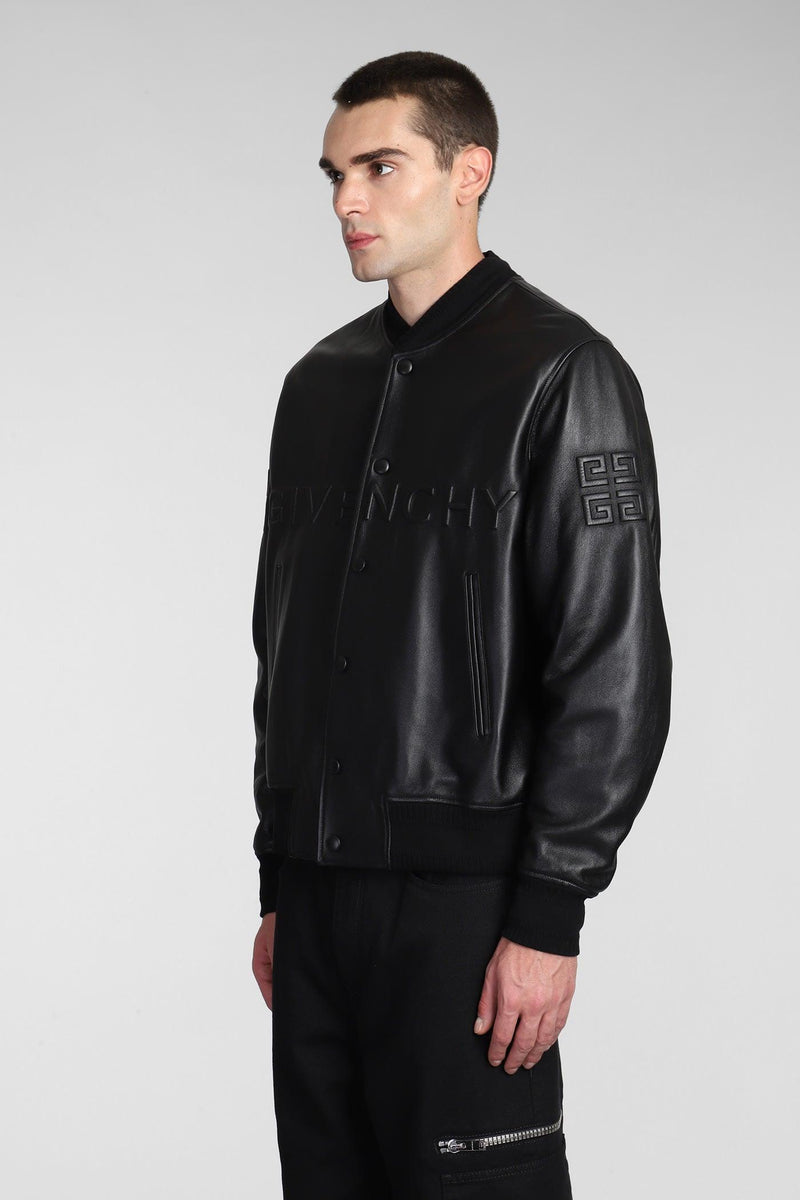 Givenchy Bomber In Black Leather - Men - Piano Luigi