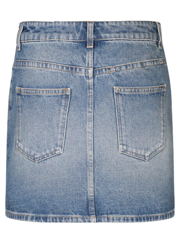 Givenchy Chain Denim Mini Skirt - Women - Piano Luigi