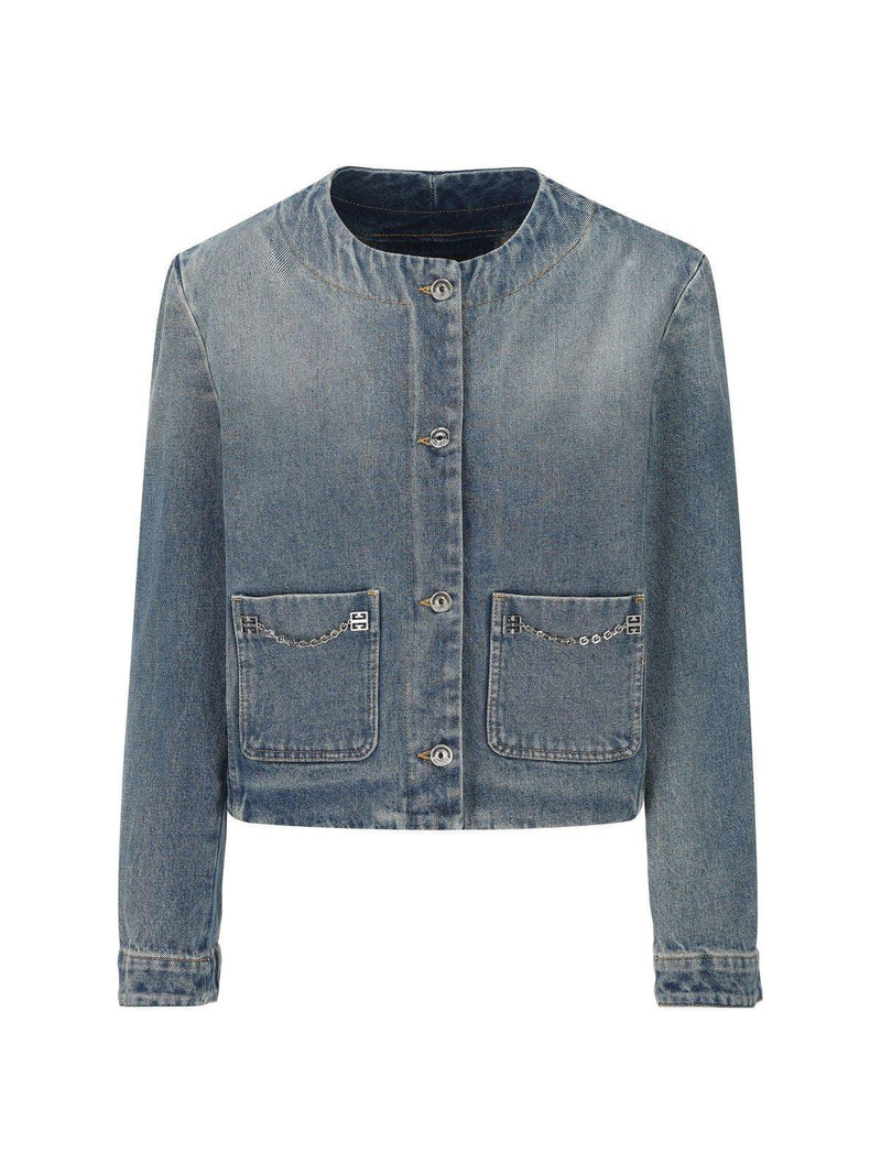 Givenchy Chain-detailed Denim Jacket - Women - Piano Luigi