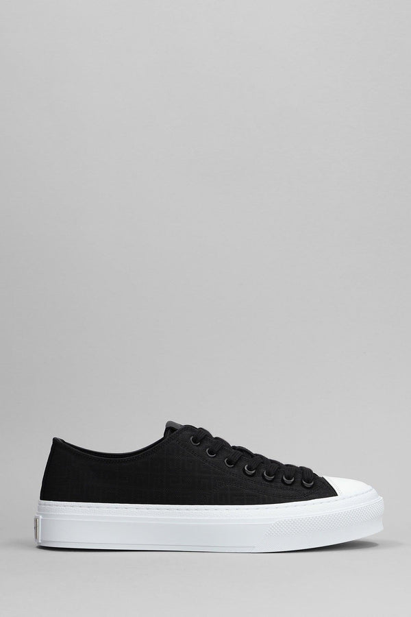 Givenchy City Low Sneakers In Black Leather - Men - Piano Luigi