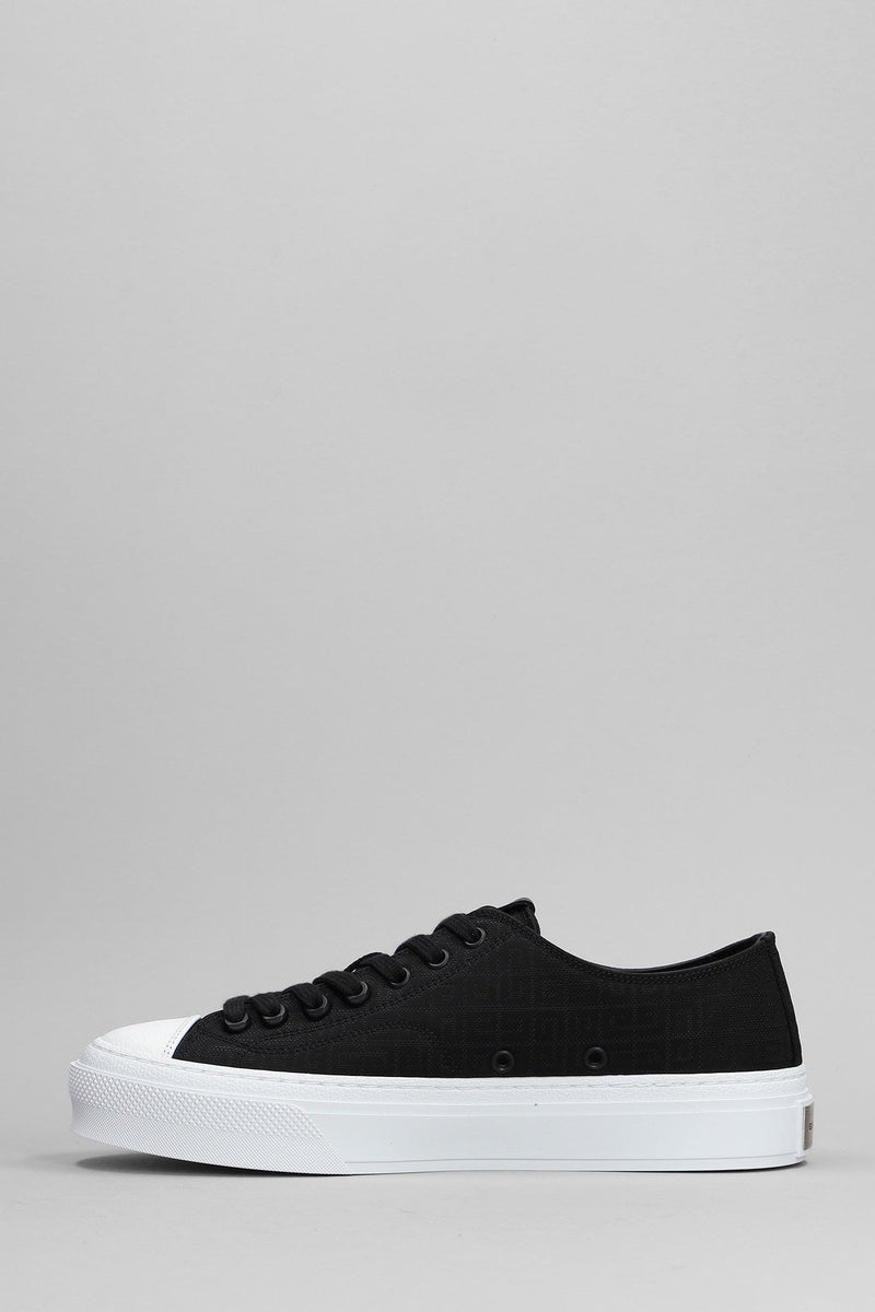 Givenchy City Low Sneakers In Black Leather - Men - Piano Luigi