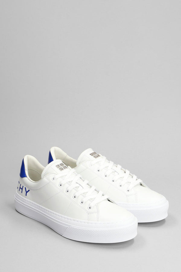 Givenchy City Sport Sneakers In White Leather - Men - Piano Luigi