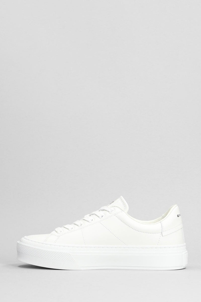 Givenchy City Sport Sneakers In White Leather - Women - Piano Luigi