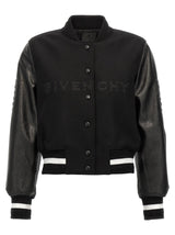 Givenchy Cropped Logo Bomber Jacket - Women - Piano Luigi