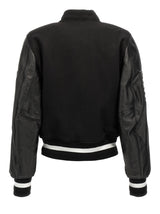 Givenchy Cropped Logo Bomber Jacket - Women - Piano Luigi