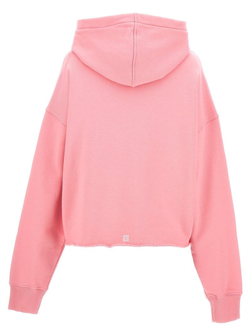 Givenchy Cropped Logo Hoodie - Women - Piano Luigi