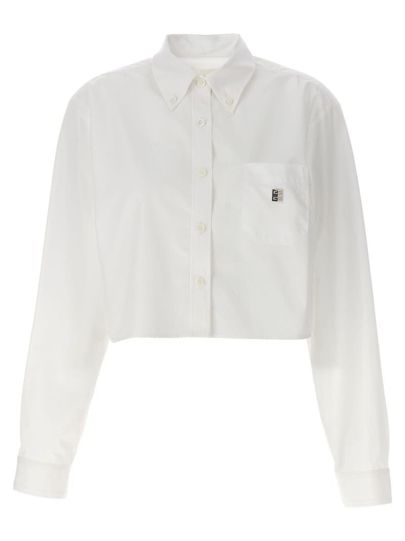 Givenchy Cropped Logo Shirt - Women - Piano Luigi