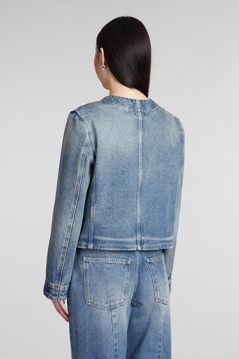 Givenchy Denim Jackets In Blue Cotton - Women - Piano Luigi