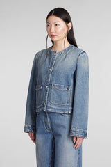 Givenchy Denim Jackets In Blue Cotton - Women - Piano Luigi