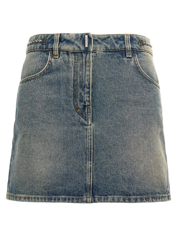 Givenchy Denim Mini Skirt - Women - Piano Luigi