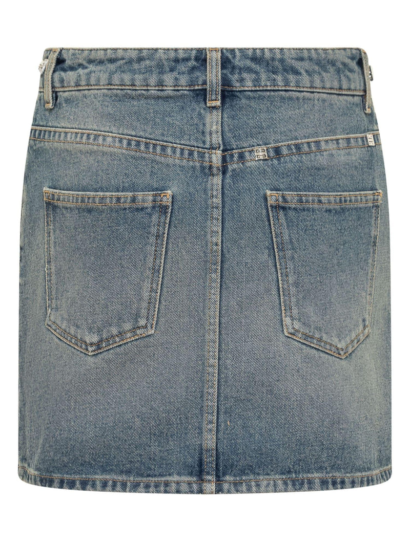 Givenchy Denim Skirt With Chain - Women - Piano Luigi