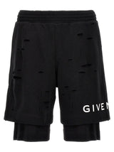 Givenchy Detroyed-effect Bermuda Shorts - Men - Piano Luigi