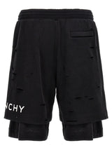 Givenchy Detroyed-effect Bermuda Shorts - Men - Piano Luigi