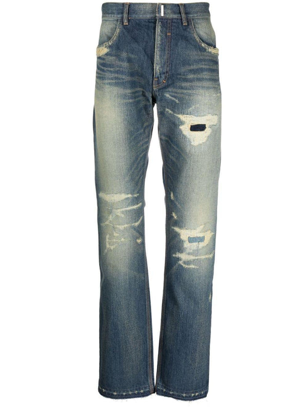 Givenchy Distressed Straight-leg Jeans - Men - Piano Luigi