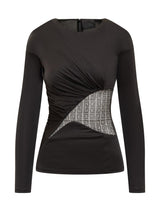 Givenchy Draped Jersey And Lace Top 4g - Women - Piano Luigi