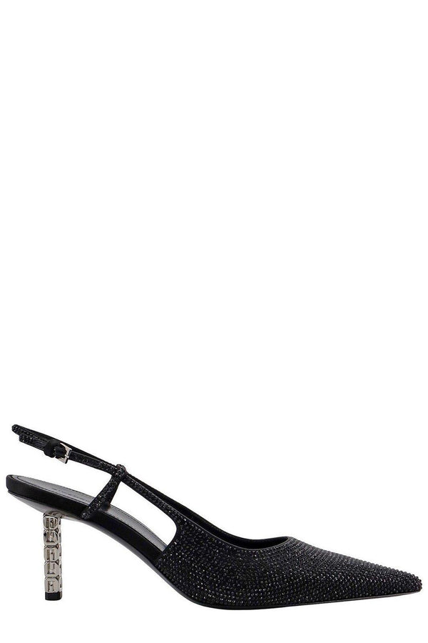 Givenchy Embellished Pointed-toe Slingback Pumps - Women - Piano Luigi