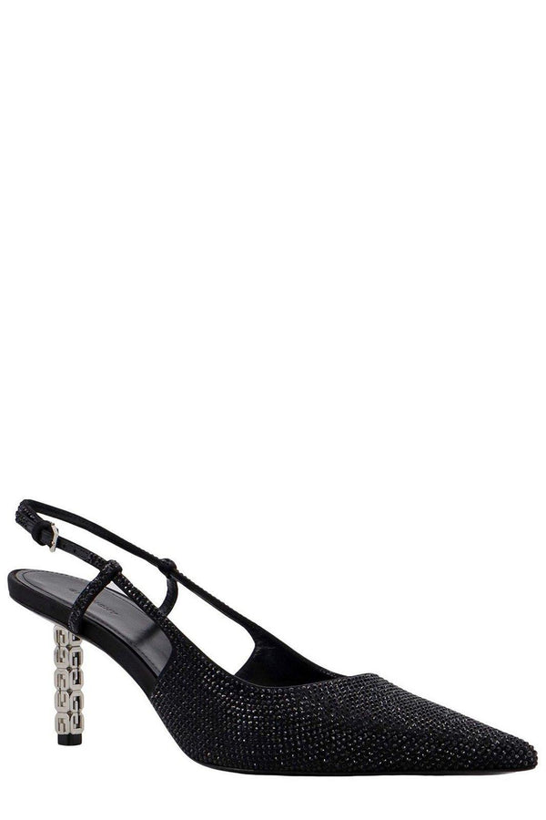 Givenchy Embellished Pointed-toe Slingback Pumps - Women - Piano Luigi