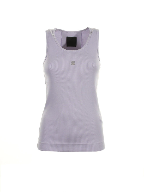 Givenchy Lavender Tank Top With Logo - Women - Piano Luigi