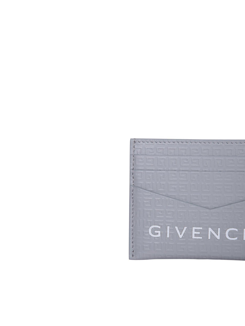 Givenchy Lettering Logo Grey Cardholder - Men - Piano Luigi