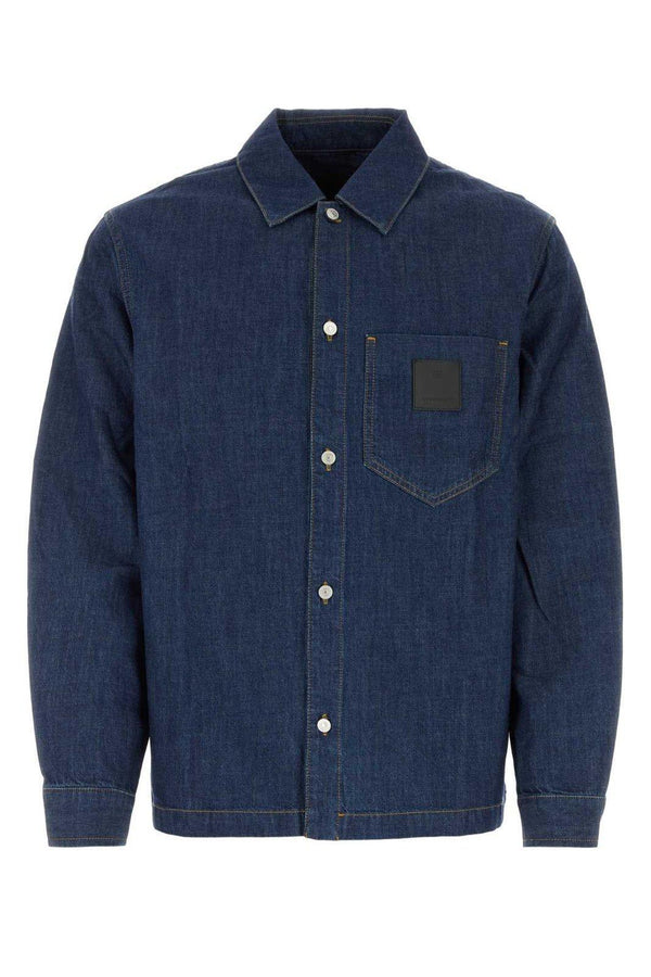 Givenchy Logo Patch Denim Shirt - Men - Piano Luigi