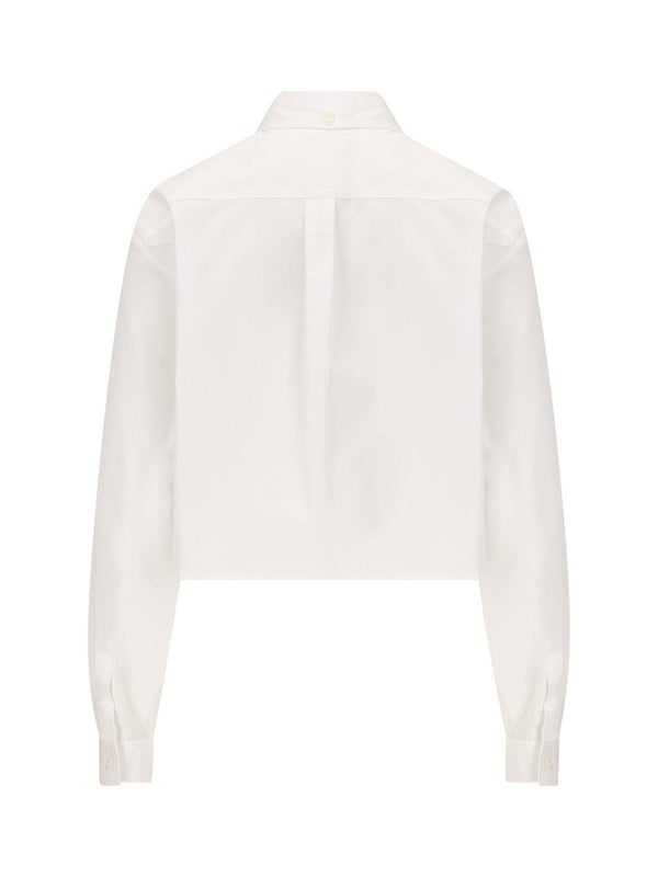 Givenchy Logo Plaque Collared Shirt - Women - Piano Luigi