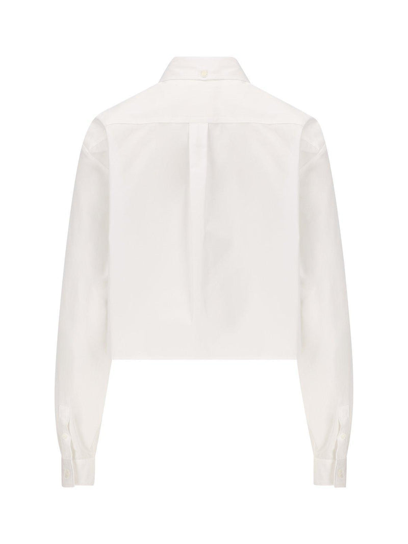 Givenchy Logo Plaque Collared Shirt - Women - Piano Luigi