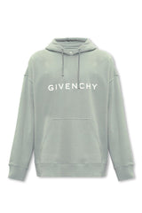 Givenchy Logo Print Drawstring Hoodie - Men - Piano Luigi