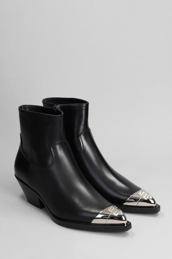 Givenchy Low Heels Ankle Boots In Black Leather - Women - Piano Luigi