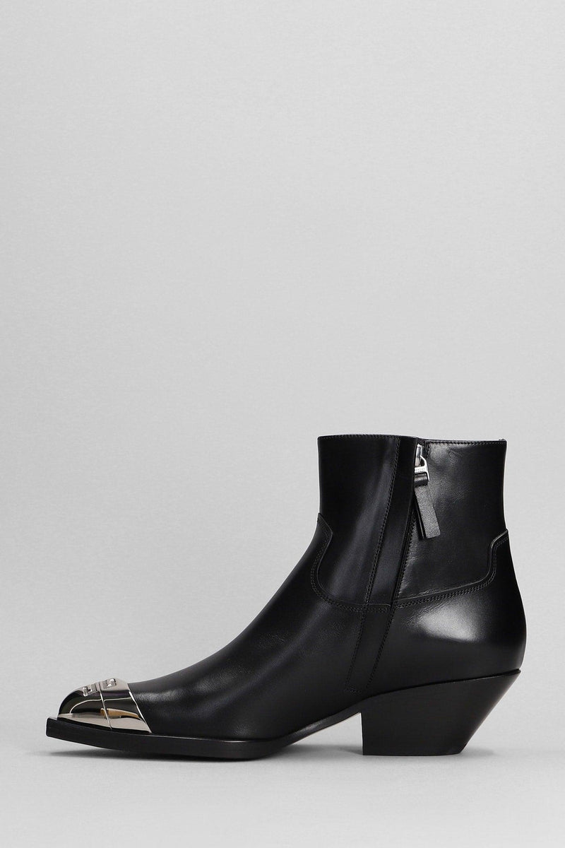 Givenchy Low Heels Ankle Boots In Black Leather - Women - Piano Luigi