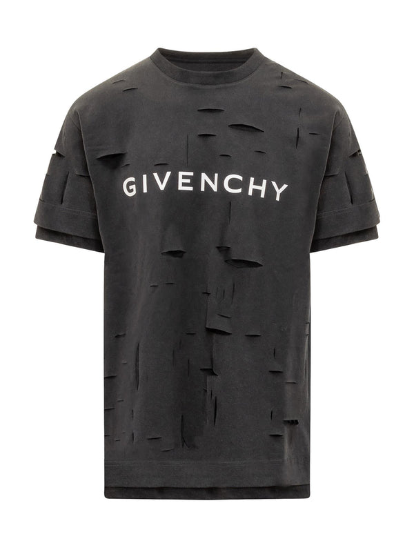 Givenchy Oversized T-shirt In Destroyed Cotton - Men - Piano Luigi