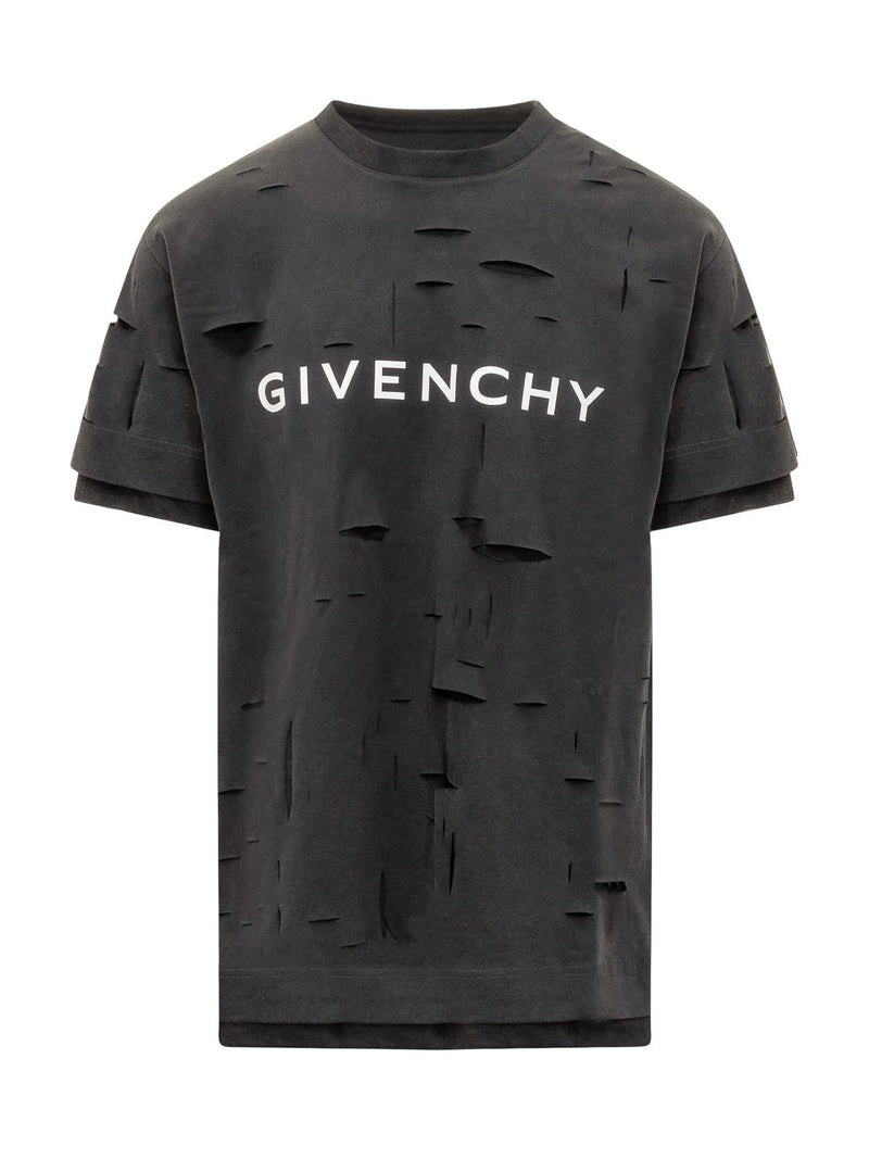 Givenchy Oversized T-shirt In Destroyed Cotton - Men - Piano Luigi