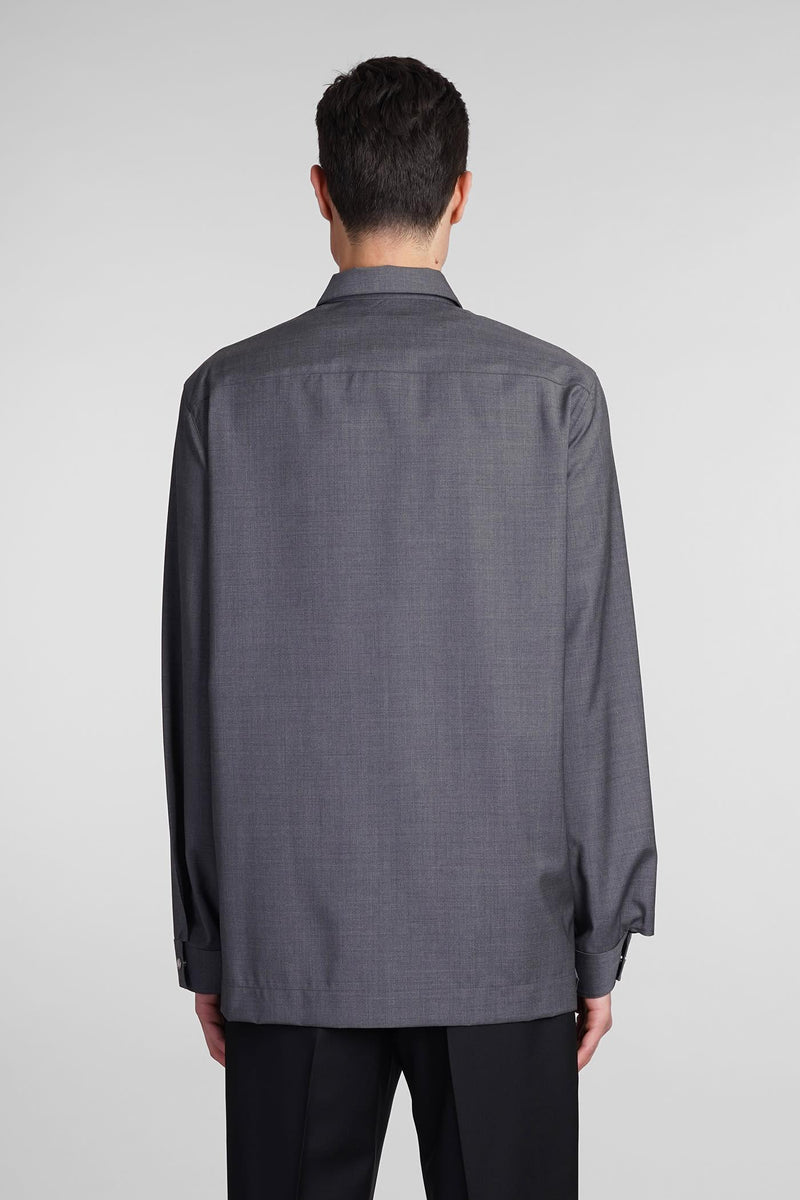 Givenchy Shirt In Grey Wool - Men - Piano Luigi